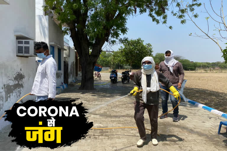 Councilor Suman Dagar himself sanitized the Ishapur ward due to corona