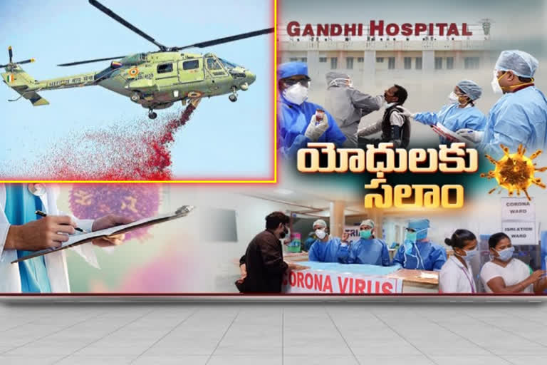 Gandhi hospital doctors serve corona paints in Hyderabad