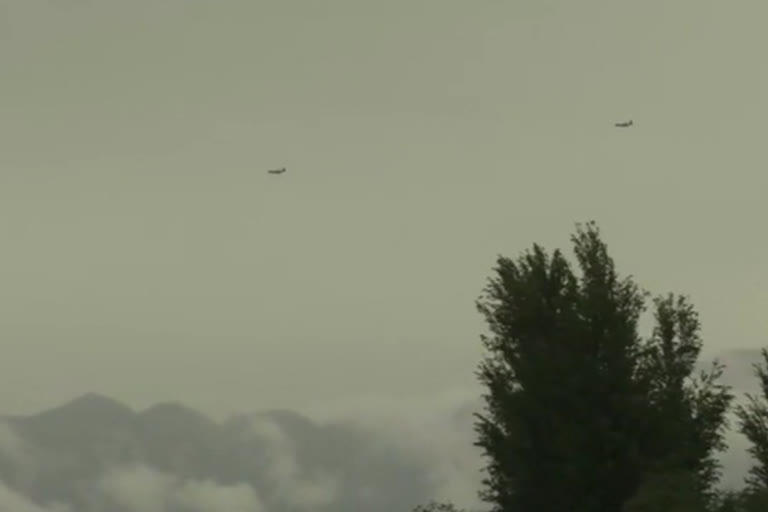 Indian Air Force's flypast over Srinagar's Dal Lake