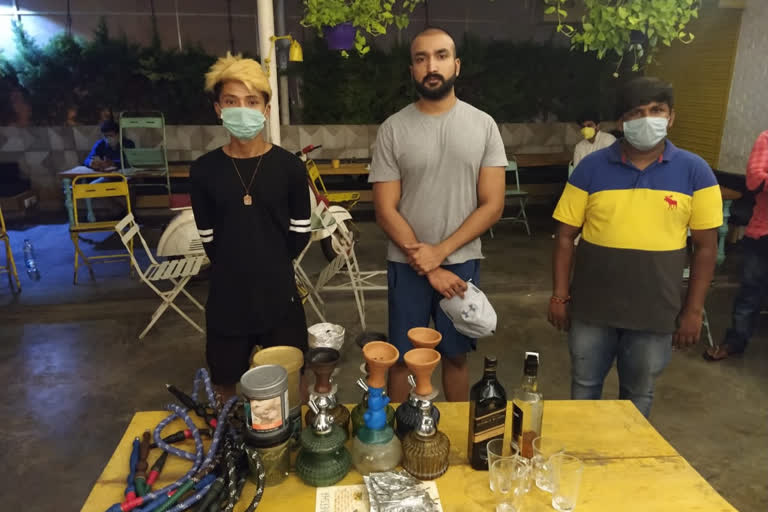 Arrest of three accused for illegally selling hookah