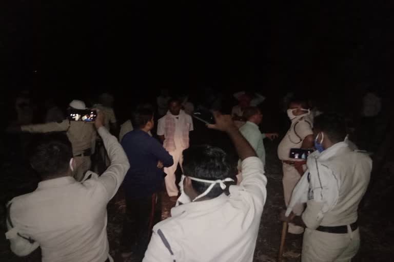 Villagers pelted stones at police