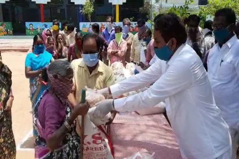 food items distributions poor people in boduppal municipality hyderabad