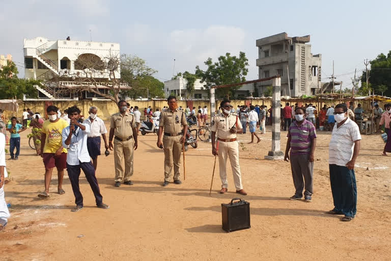 chirala si controlled sunday market in jandrapeta