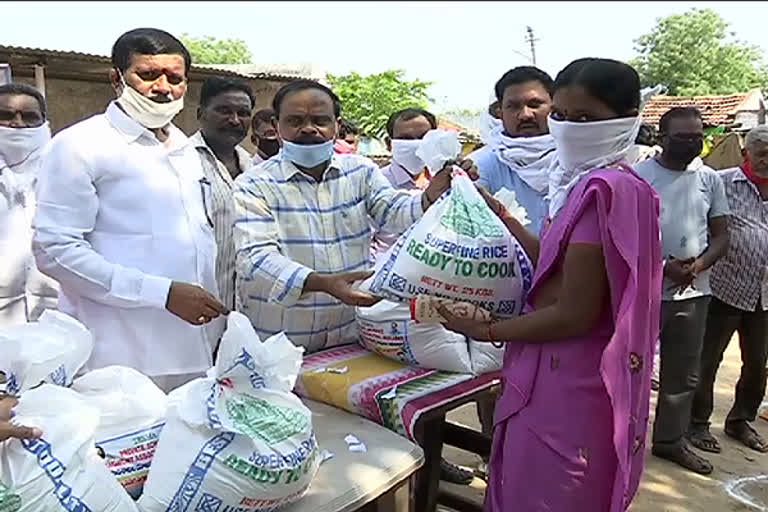 privet school woners distribution groceries in adilabad