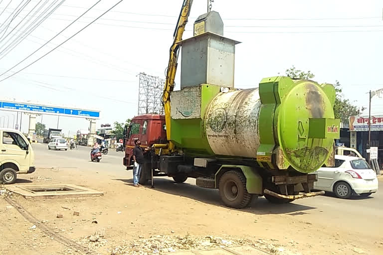 Smart bin container is being used in raipur for garbage collection