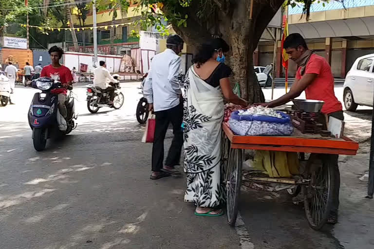 People walking on the road without following the government's rules