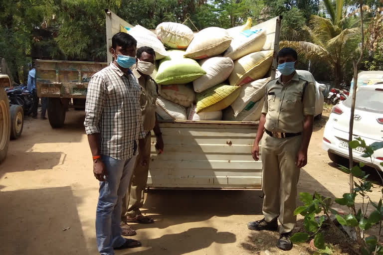 Two persons arrested for illegally moving ration rice in Nalgonda district