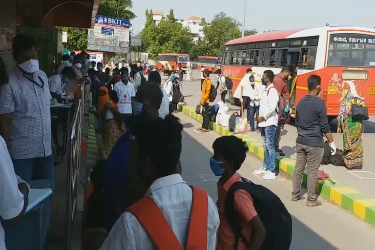 64 buses carrying migrant workers, students from Bangalore