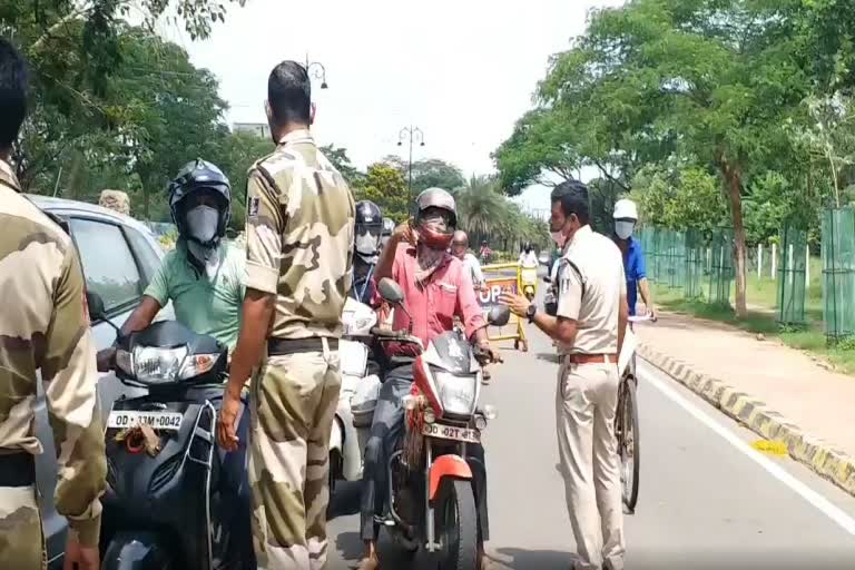 Strict checking in the Red Zone capital bhubaneswar