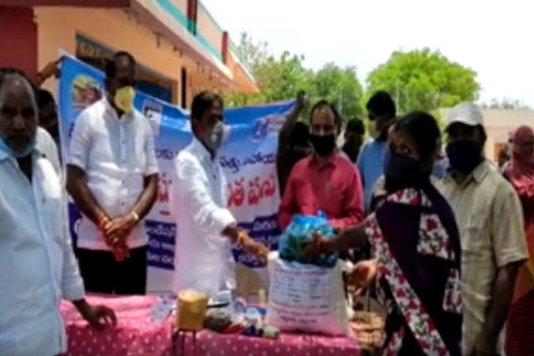 grossaries distributes poor people by mla in kurnool dst