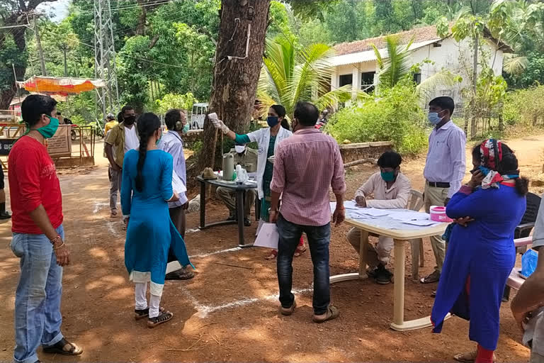 Vehicle and Health Check at Charmady Check Post