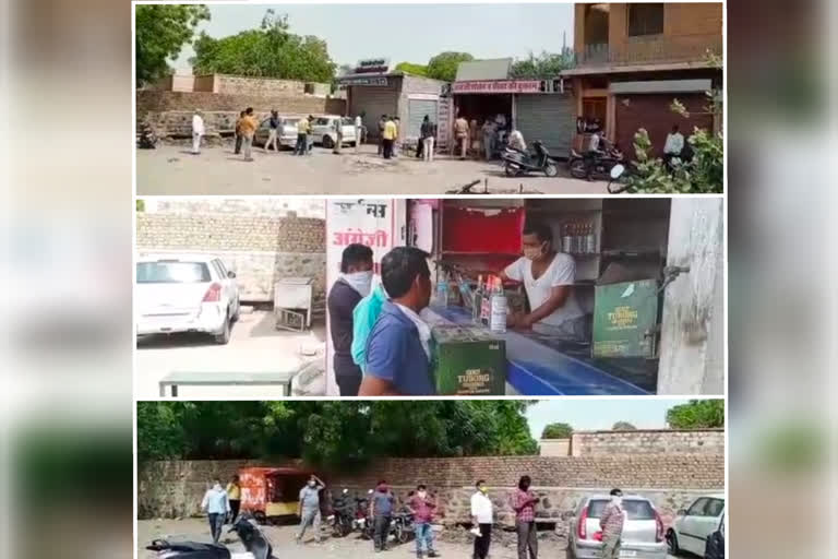 queues seen at liquor shops, लॉकडाउन की पहली सुबह