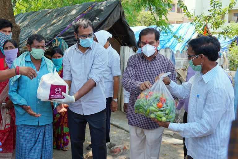 chief whip distributed groceries to needy in hanmakonda