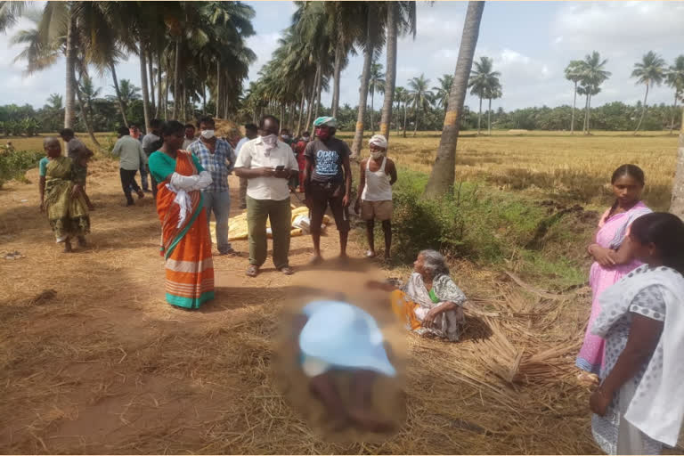 a man died at ieethakota  MGNEREGA wrok in east godavari