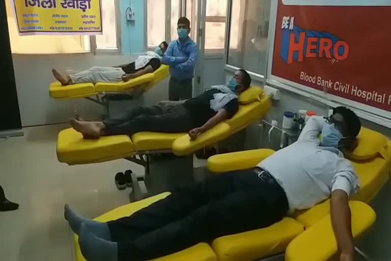 NHM employees organize blood donation camp in Rewari