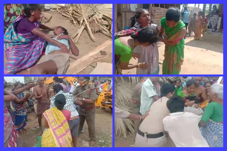 Police misconduct in collecting homes land in corona lockdown  at Itikayalapalli in east godavari