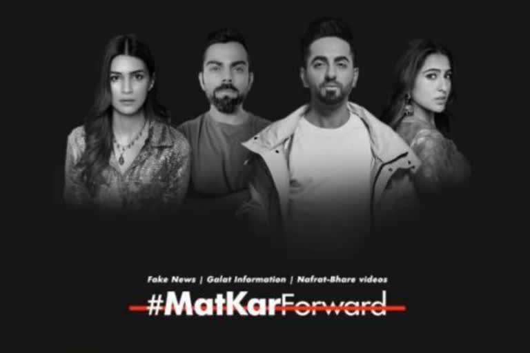 Ayushmann, Kriti, Sara and Virat bat for preventing spread of misinformation