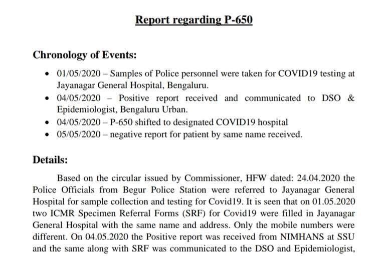 BANGALORE police infestation case with the same name