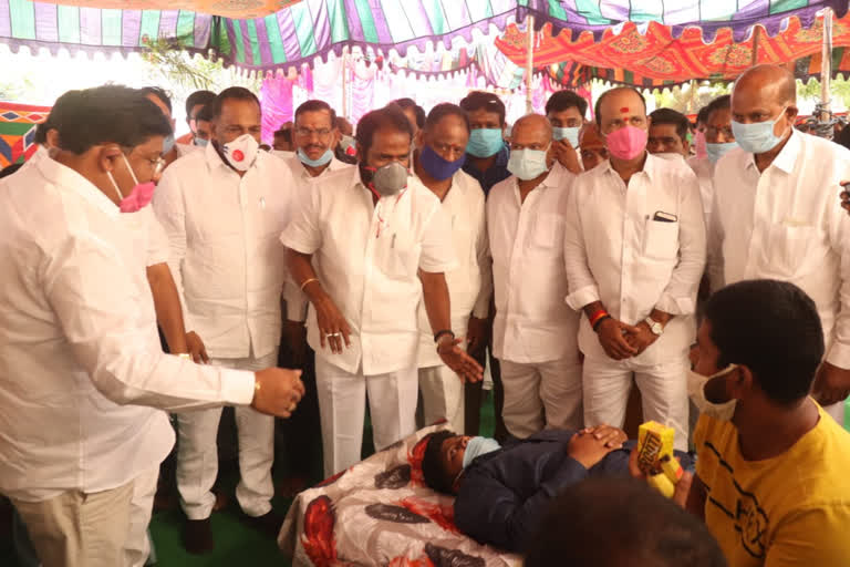 ministers srinivas goud and mallareddy started blood donation camp