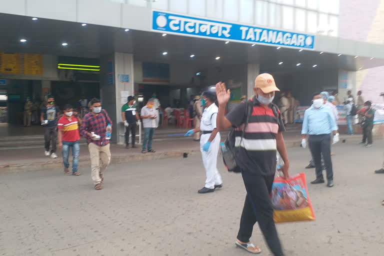 Workers returned from Telangana