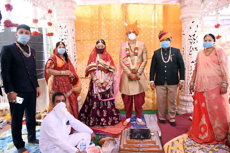 Marriage function with maintaining social distance