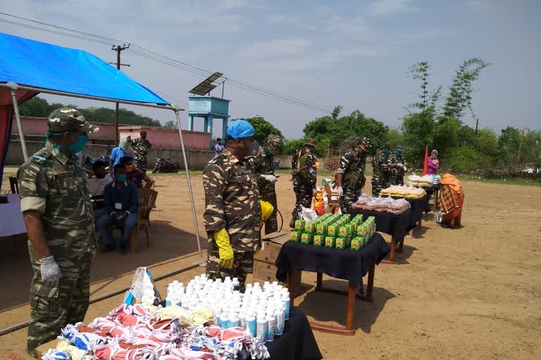 CRPF  Battalion 26th distributed food grains among the needy in bokaro