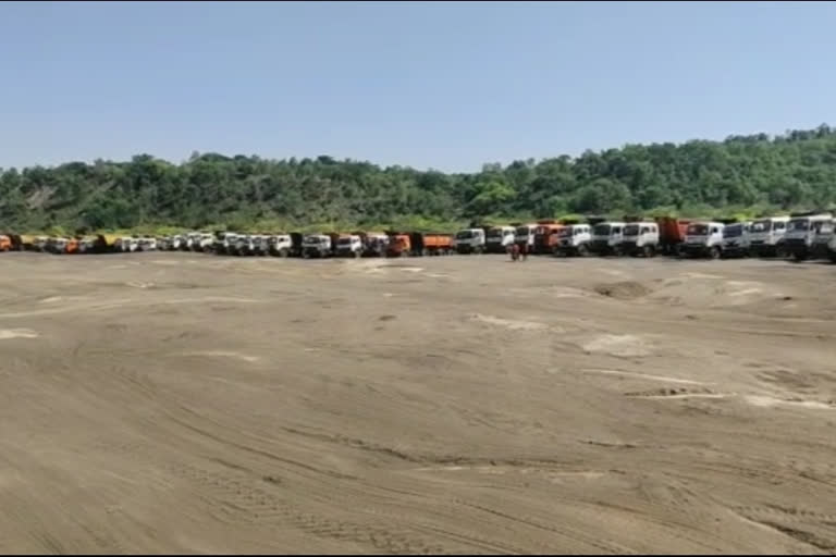 Construction of truck yard for outdoor trucks