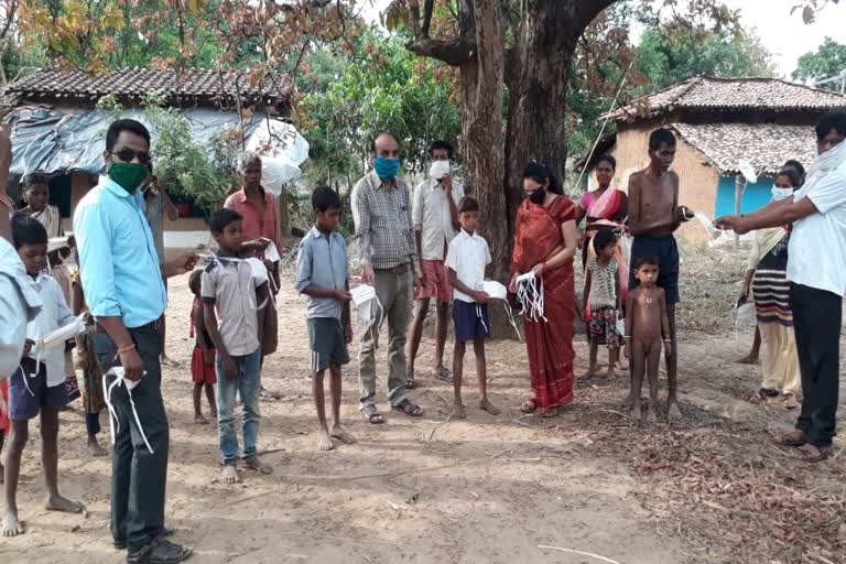 mask distribution to baiga family