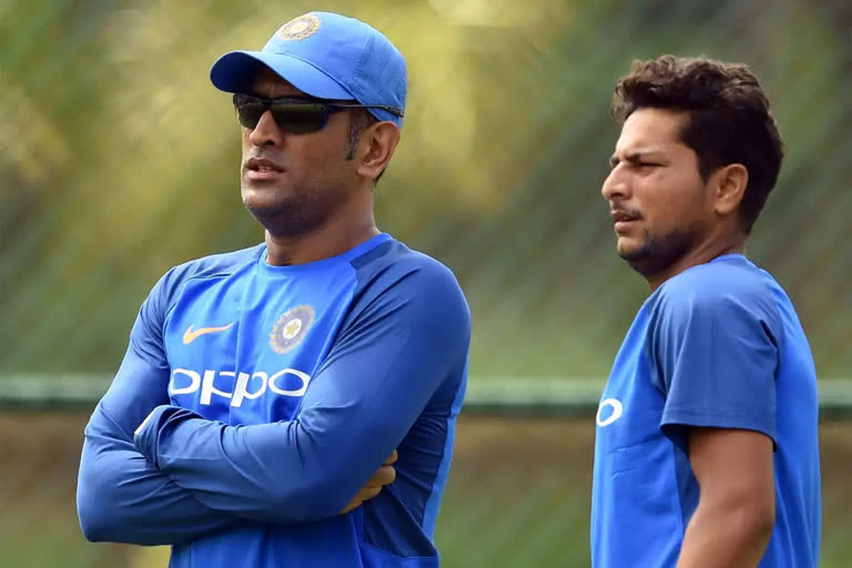 Ms Dhoni and Kuldeep Yadav