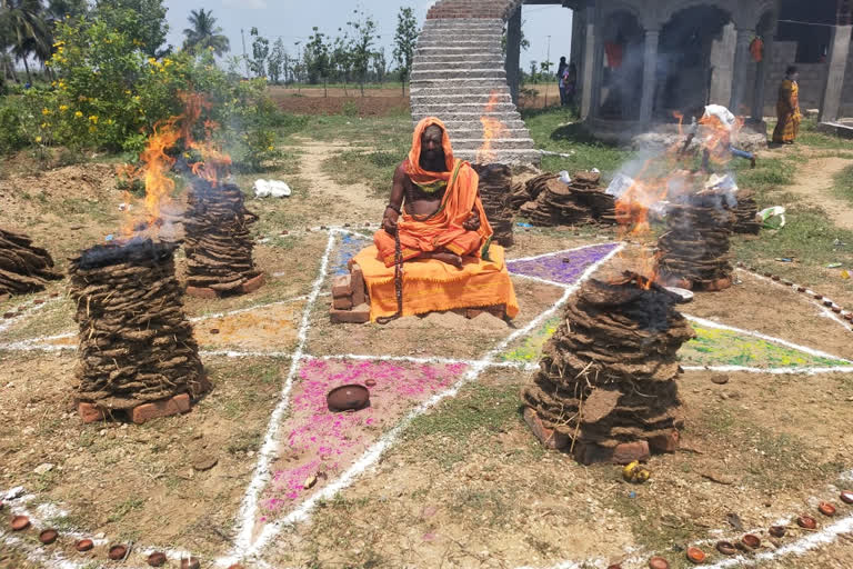 homam was conducted in srikakulam dst amudalavalasa