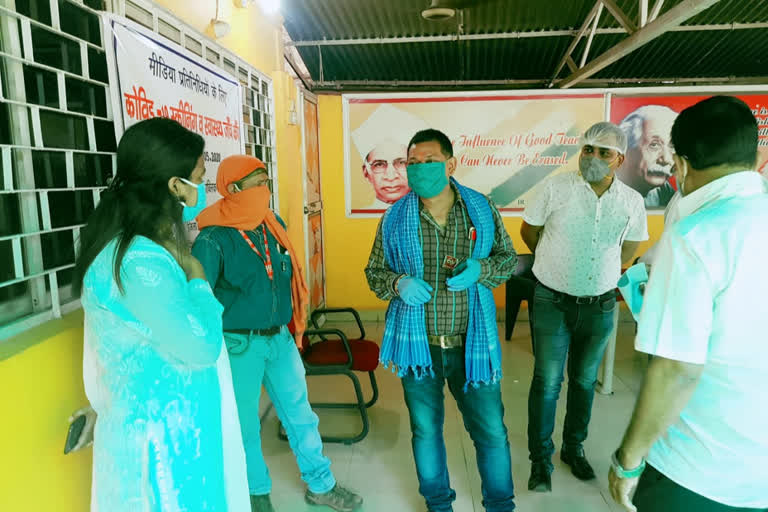 covid-19 screening and health screening camp organized for media representatives in Ramgarh