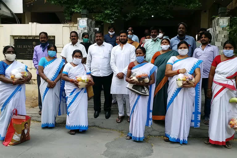 state youth congress president groceries distribution in hyderabad