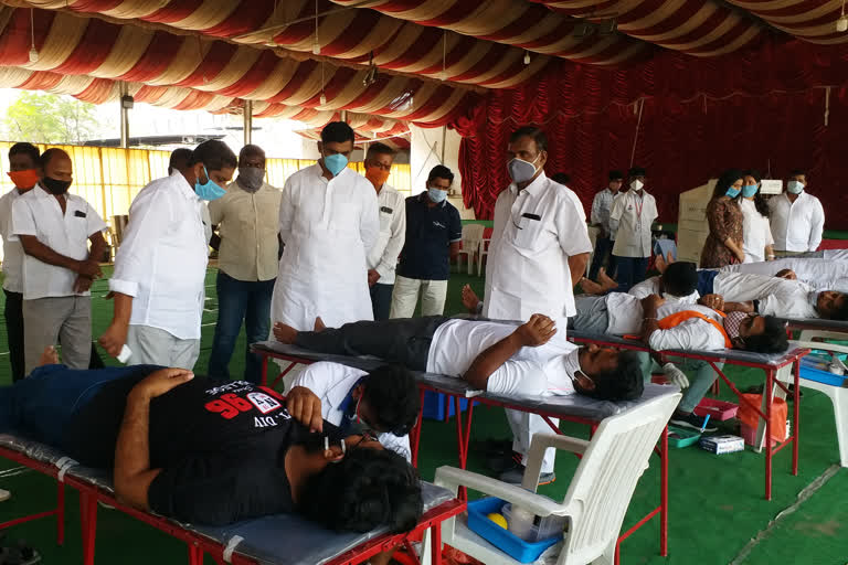 blood donation camp by bjp at kukatpally in hyderabad