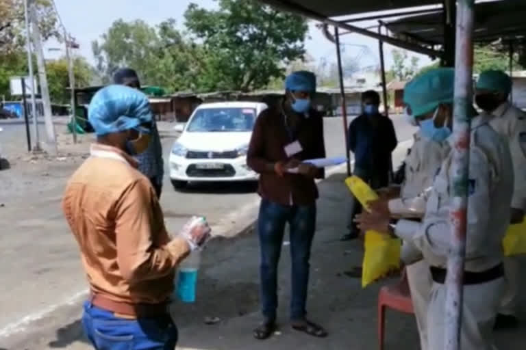 Safety kit distributed to the police force doing 24 hours duty in raisen