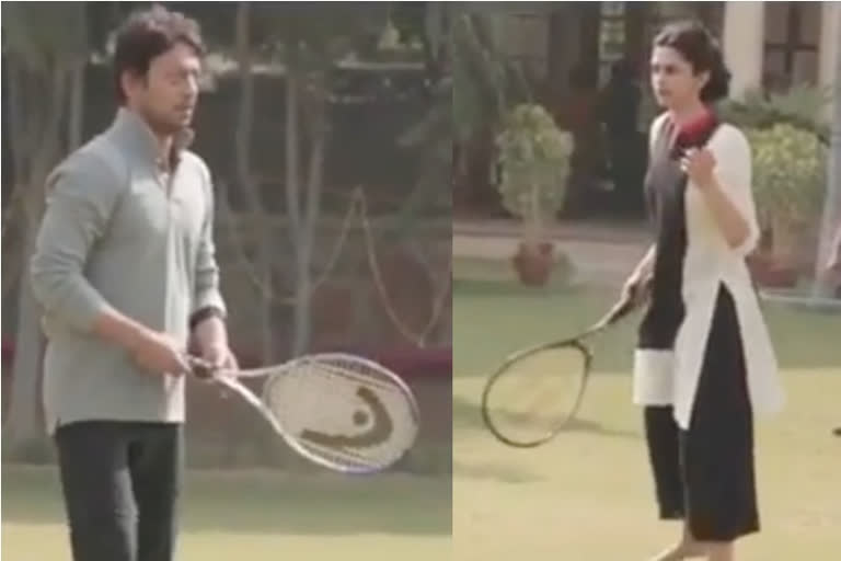 'Please come back,' writes Deepika as she shares video of playing tennis with Irrfan