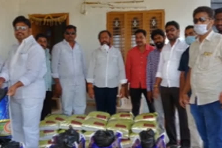 ycp leaders distributes goods to poor people in chittoor dst thambalpalli