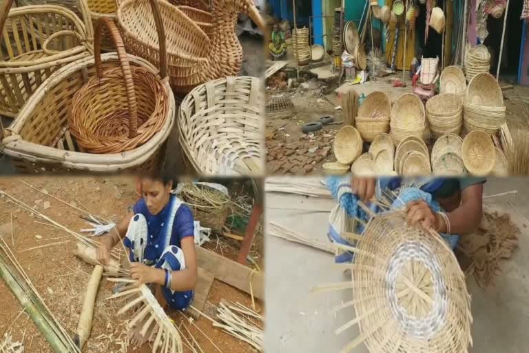 cuttack latest news, bamboo craft artist of cuttack, bamboo craft artist, helpless bamboo craft artist in lockdown, corona effect in cuttack, corona effect on bamboo craft business, କଟକ ଲାଟେଷ୍ଟ ନ୍ୟୁଜ୍‌, କଟକର ବାଉଁଶ କାରିଗର, ବାଉଁଶ କାରିଗର, ଲକଡାଉନରେ ଅସହାୟ ବାଉଁଶ କାରିଗର, କଟକରେ ଲକଡାଉନ ପ୍ରଭାବ, ବାଉଁଶ ବ୍ୟବସାୟରେ ଲକଡାଉନ ପ୍ରଭାବ