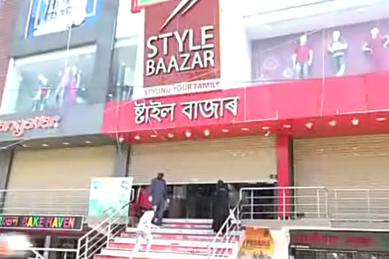 Some foreigners shopping in style bazar Tezpur during lock down