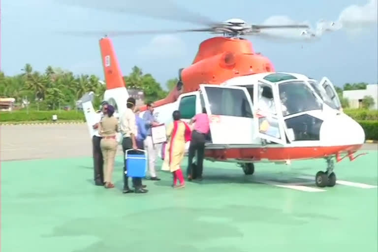 Kerala Police transports a human heart in a helicopter from Thiruvananthapuram to  Kochi