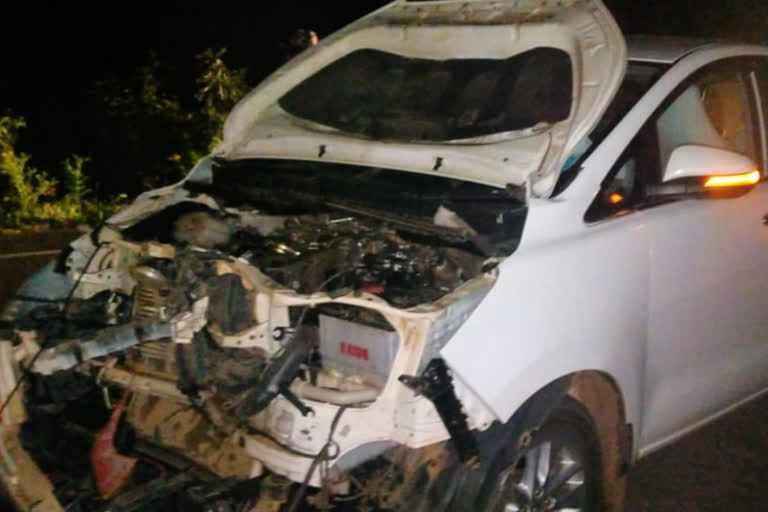 Nabarangpur collector car crashes in rayagada