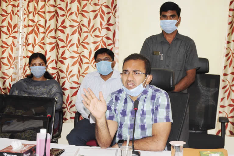 District Collector Musharraf Farooqi Review meeting on Corona virus in Nirmal district