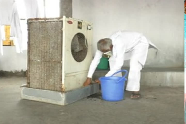 manchirial mla diwakar rao removed water in aircooler as part of awareness