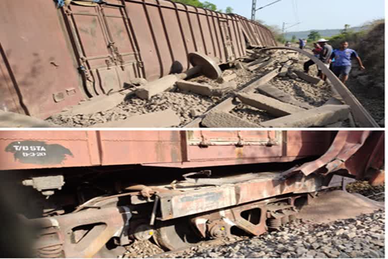 goods train slipped from track ratnagiri