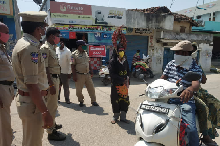 corona awareness in yadadri bhuvanagiri district by artists