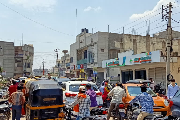 traffic jam at Raichur