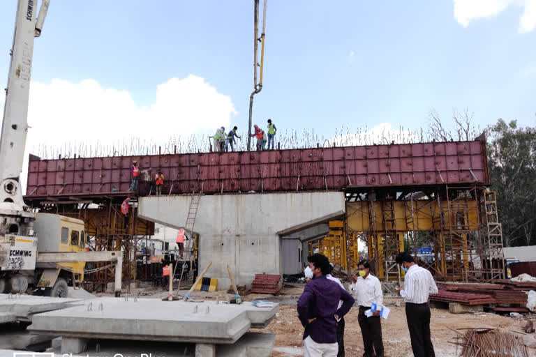 Construction work on the bridge at Balangagar