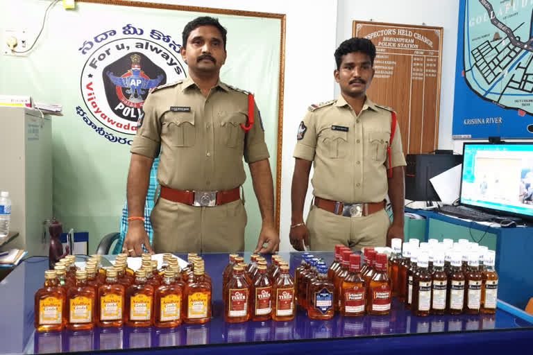 liquor seized in krishna dst vijayawada  buying from Telangana