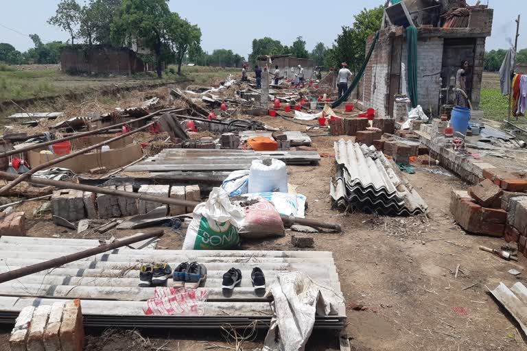 poultry form damaged by storm