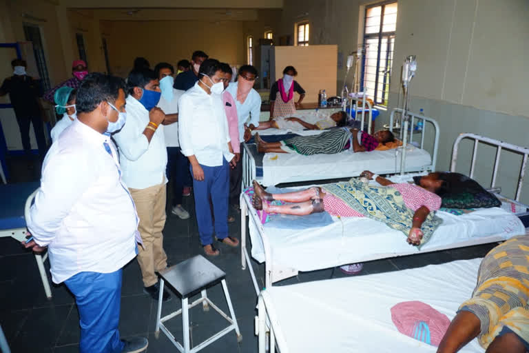 mla saidireddy consolation to injured workers in suryapet district