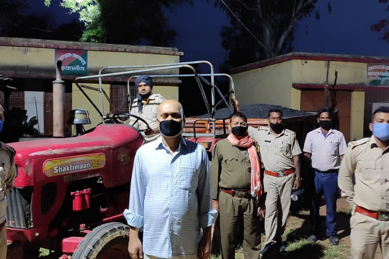 Forest Department seized an illegal coal tractor